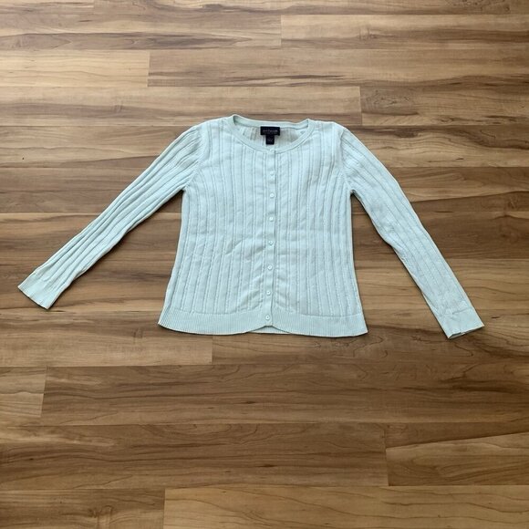 Ann Taylor Button Cardigan Sweater Large Light Mint Green - Picture 2 of 8